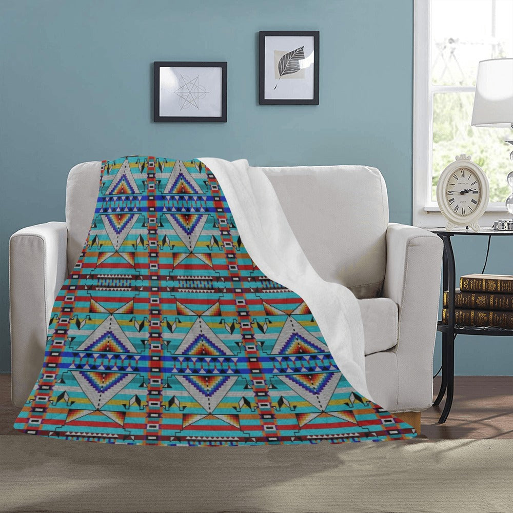 Medicine Blessing Turquoise Ultra-Soft Micro Fleece Blanket 50"x60"