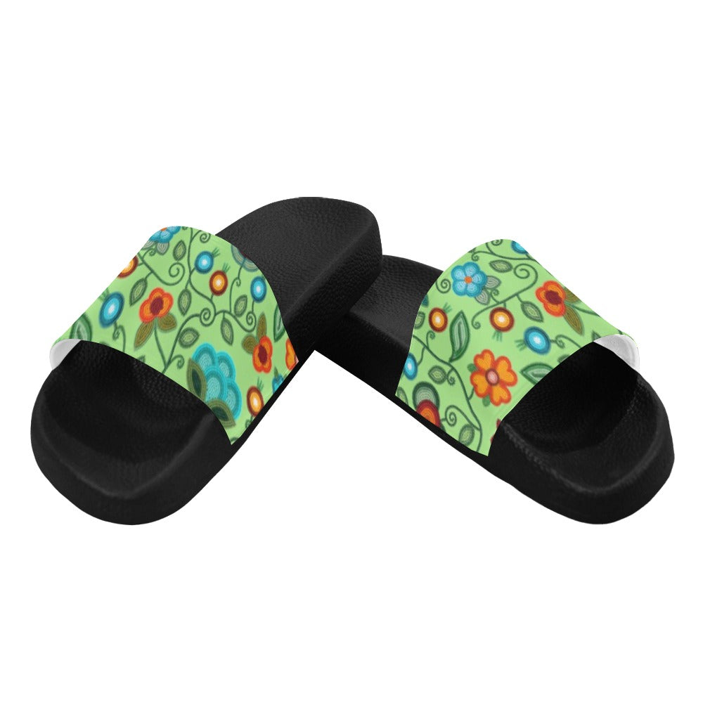 Prairie Fire Petals Sage Women's Slide Sandals