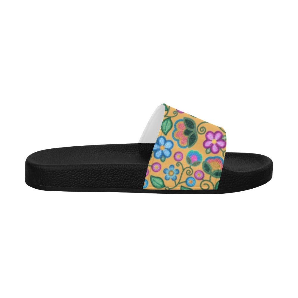 Turquoise Sunbeam Yellow Men's Slide Sandals