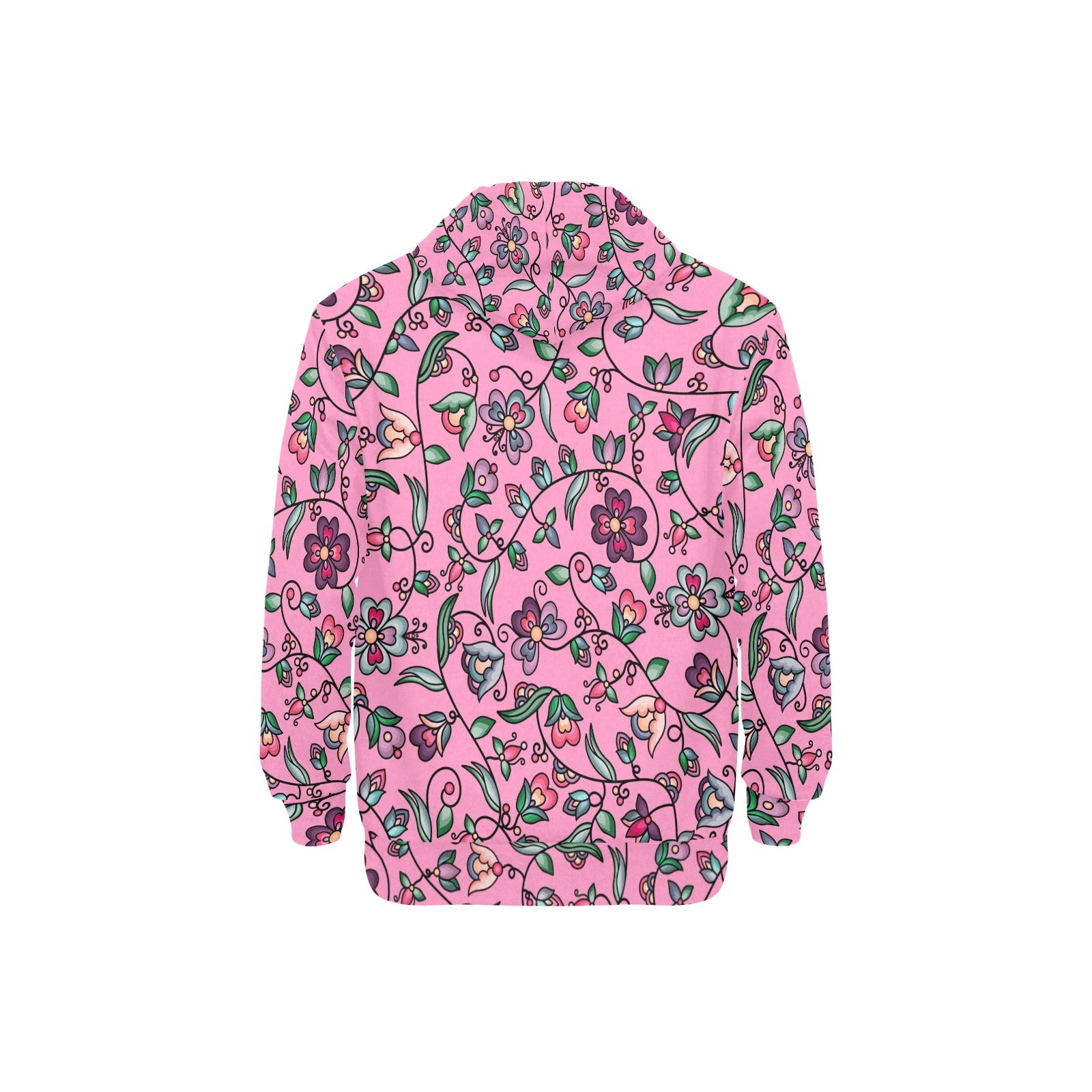 Amber Evening Garland Pink Men's Long Sleeve Fleece Hoodie