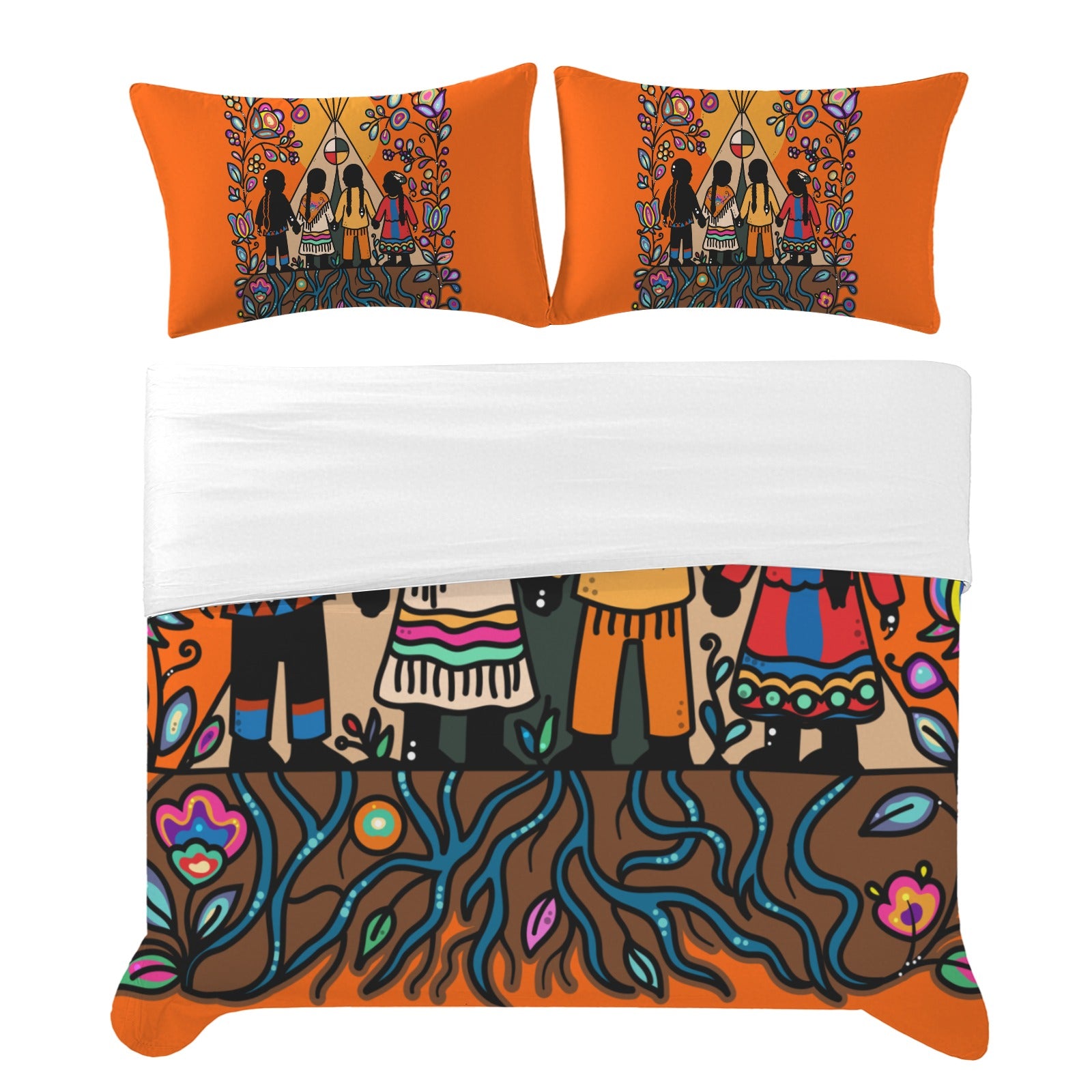 Rooted in Culture 3-Piece Bedding Set 94x104inch