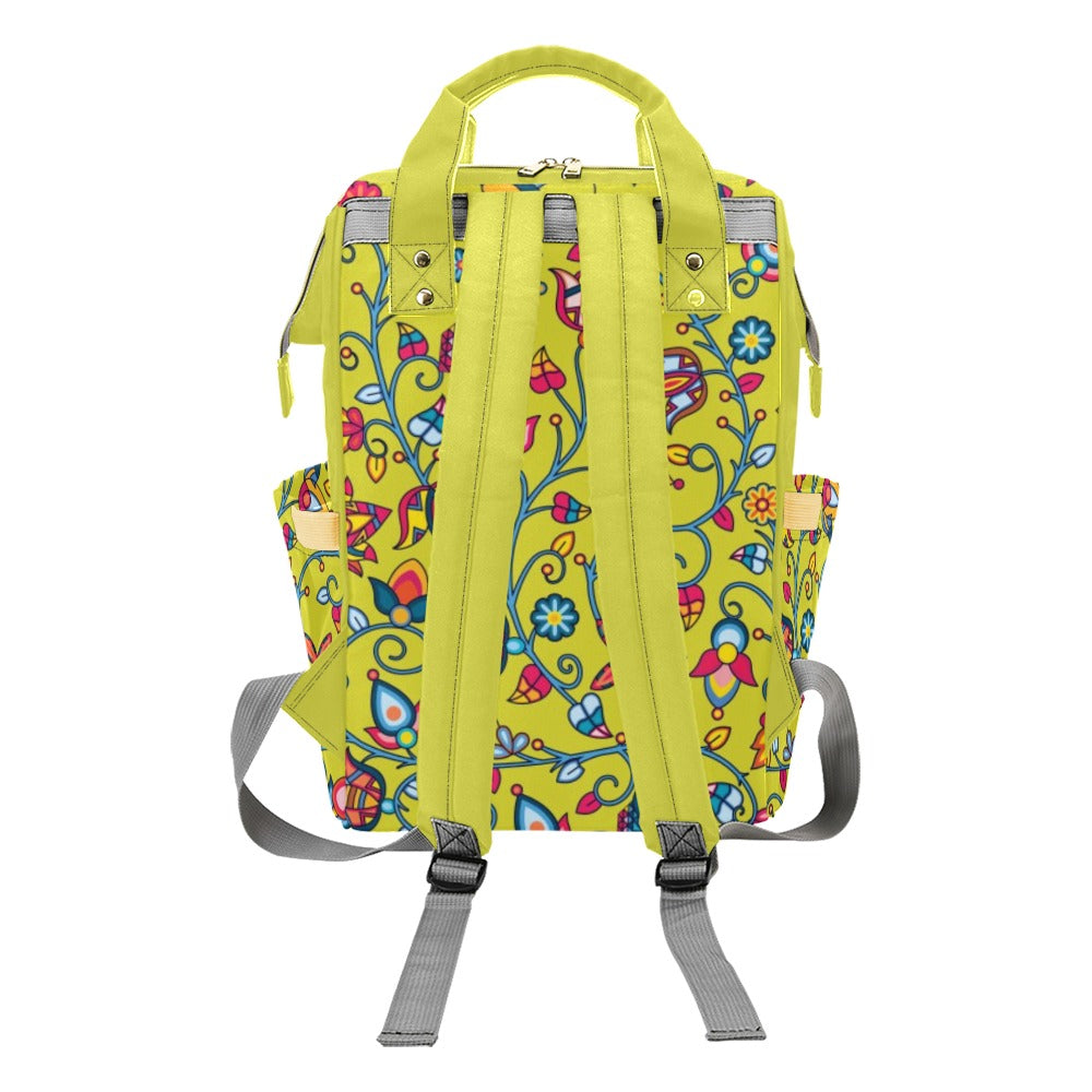 Thorny Path Yellow Grass Multi-Function Diaper Backpack/Diaper Bag