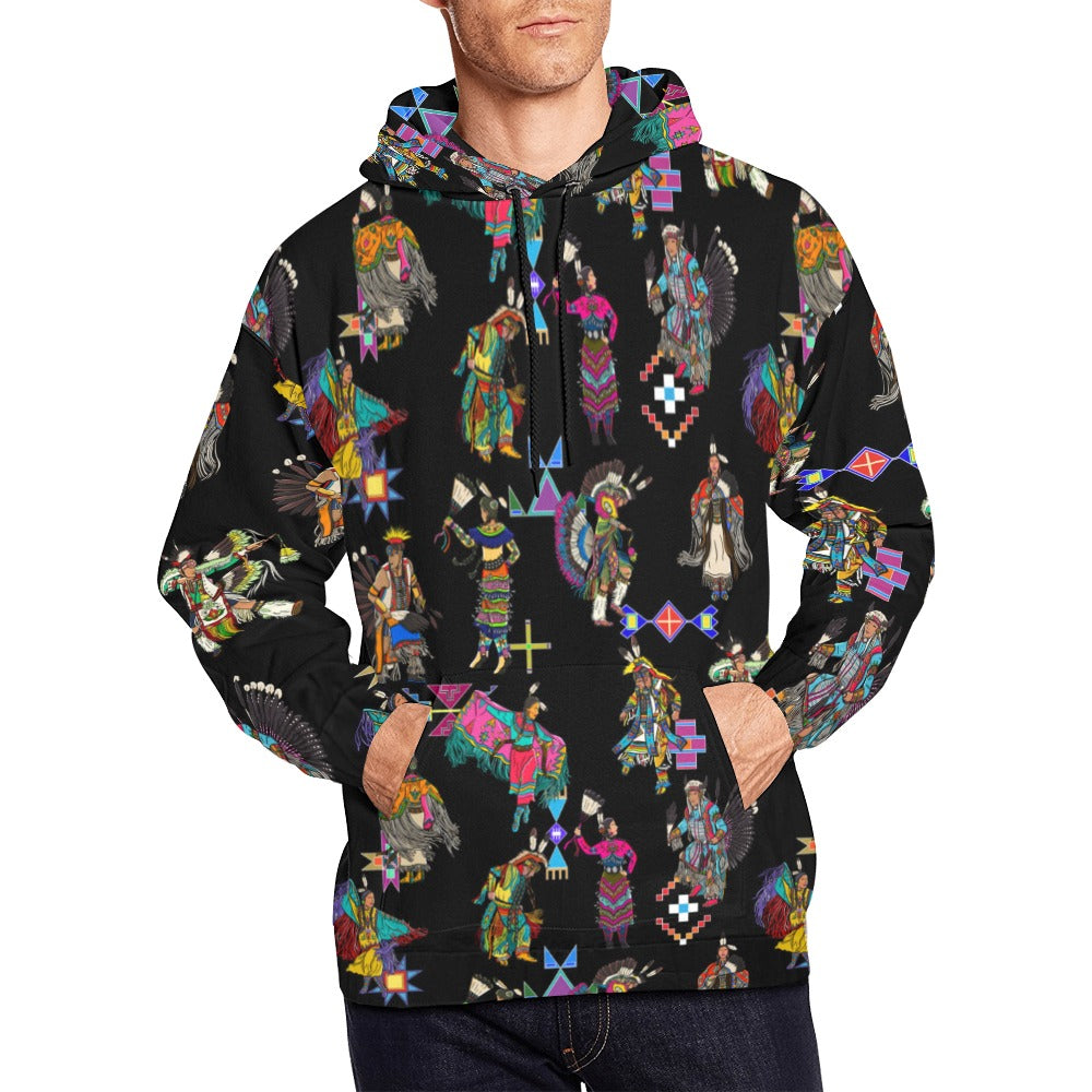 Grand Entry Dancers Black Hoodie for Men (USA Size)