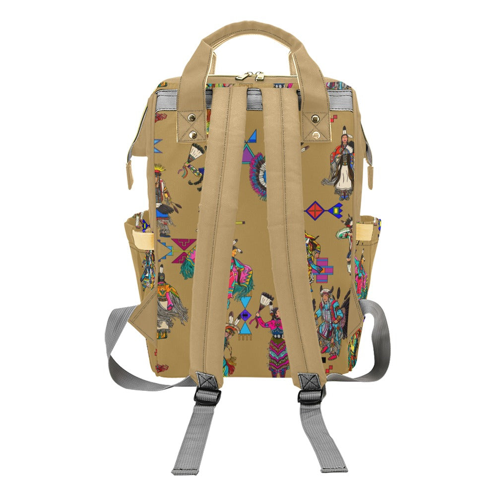 Grand Entry Dancers Earth Multi-Function Diaper Backpack/Diaper Bag