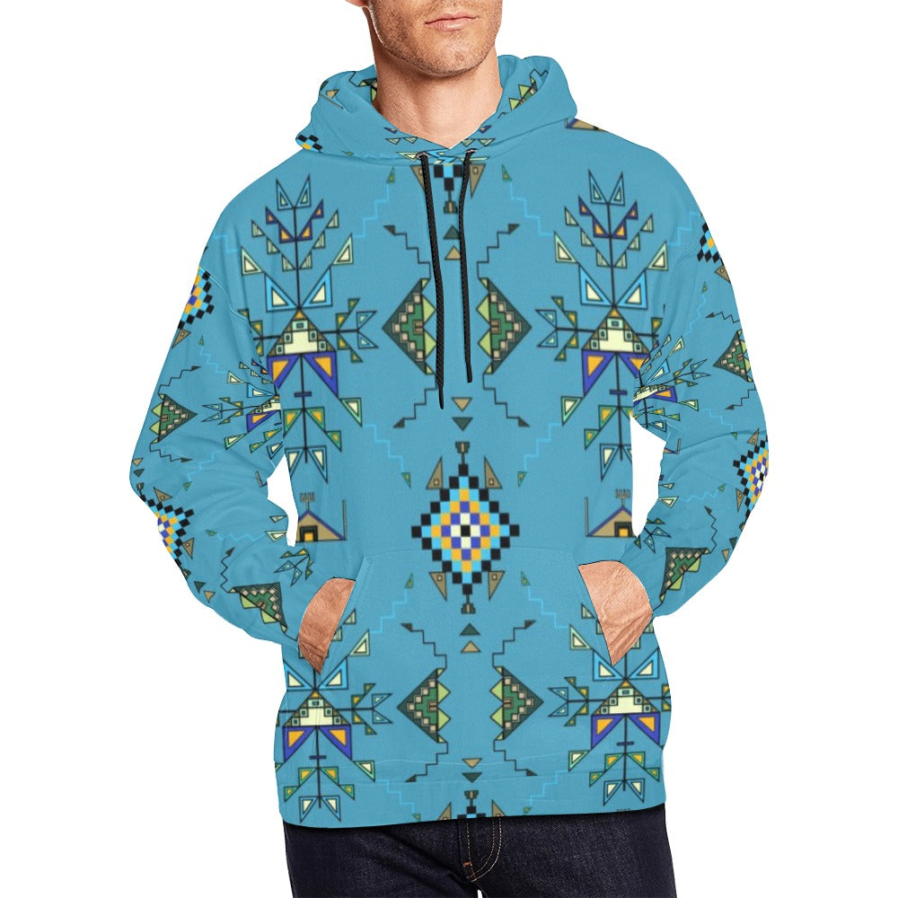 Bear Shield Blue Hoodie for Men (USA Size)