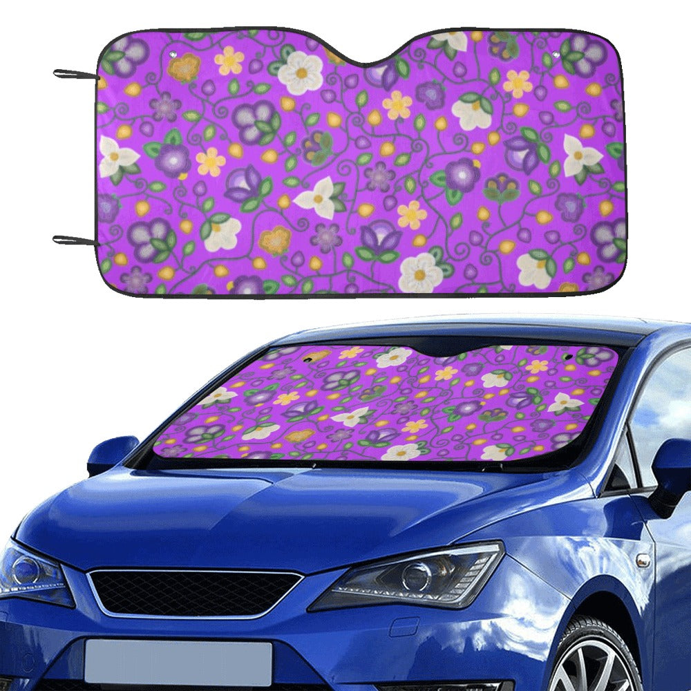 Midnight Moss Bloom Purple Car Sun Shade 55"x30"
