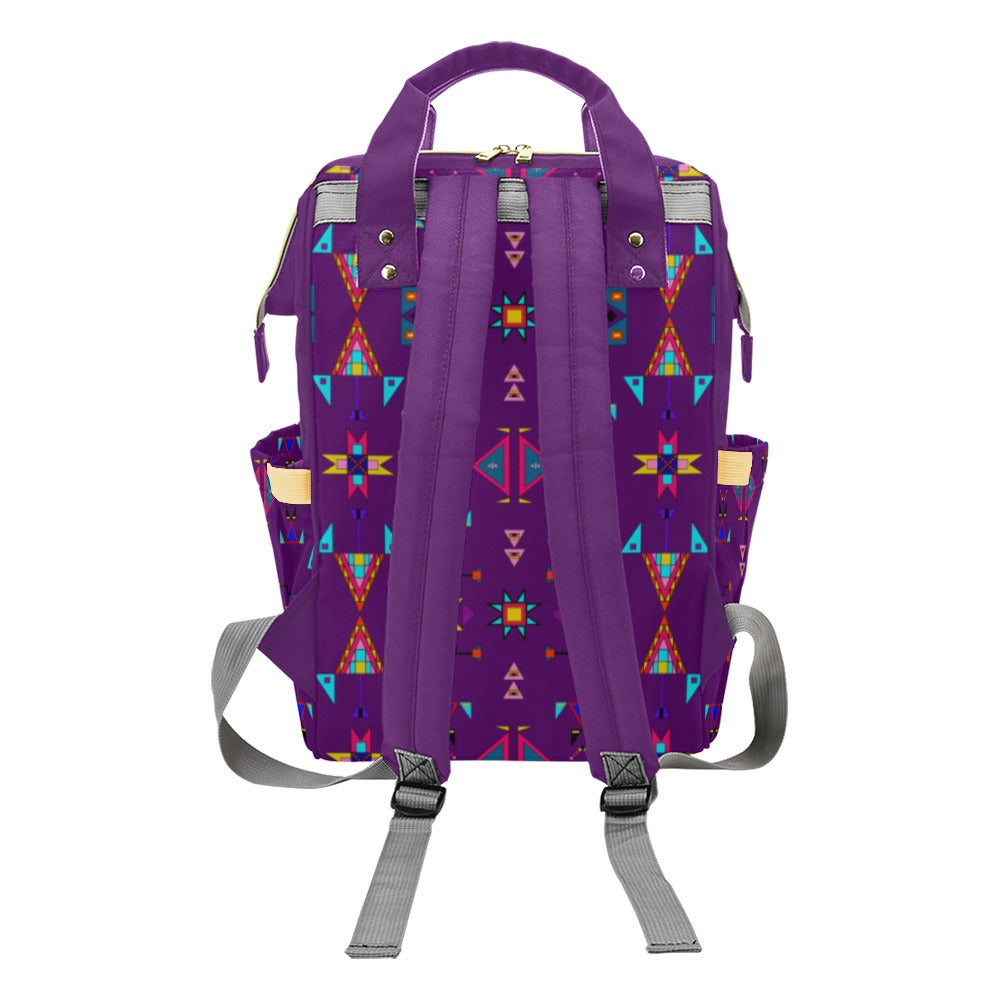 Enemy Territory Berry Multi-Function Diaper Backpack/Diaper Bag