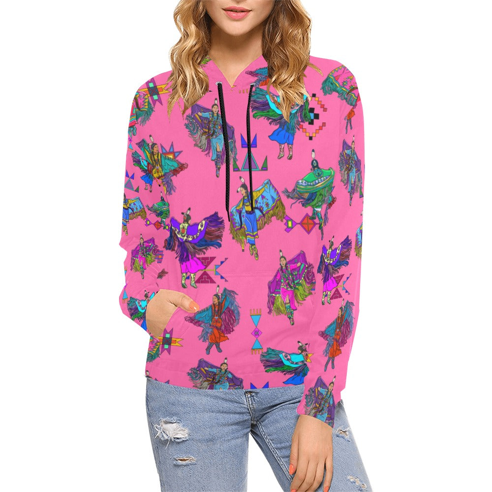 Women's Fancy Dancers Pink Hoodie for Women (USA Size)