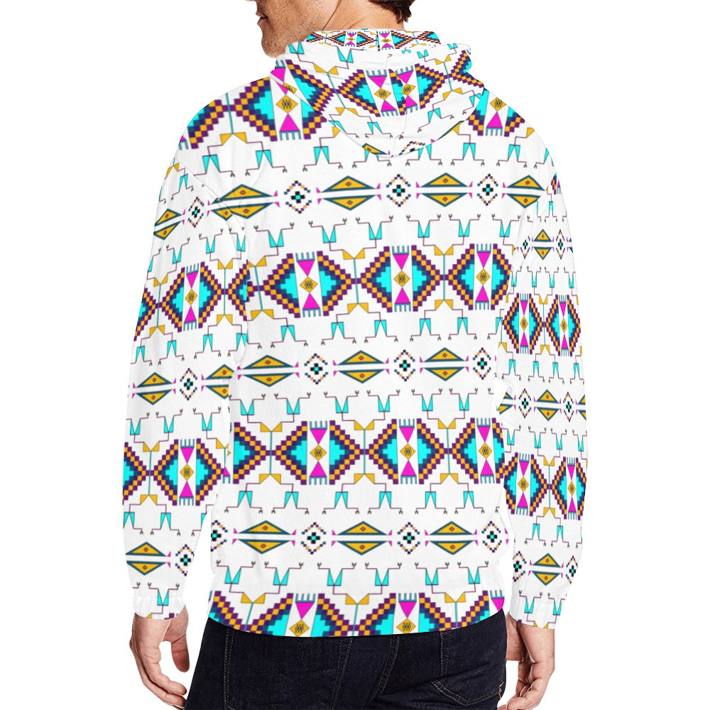 Rite of Passage White Men's Zipper Hoodie