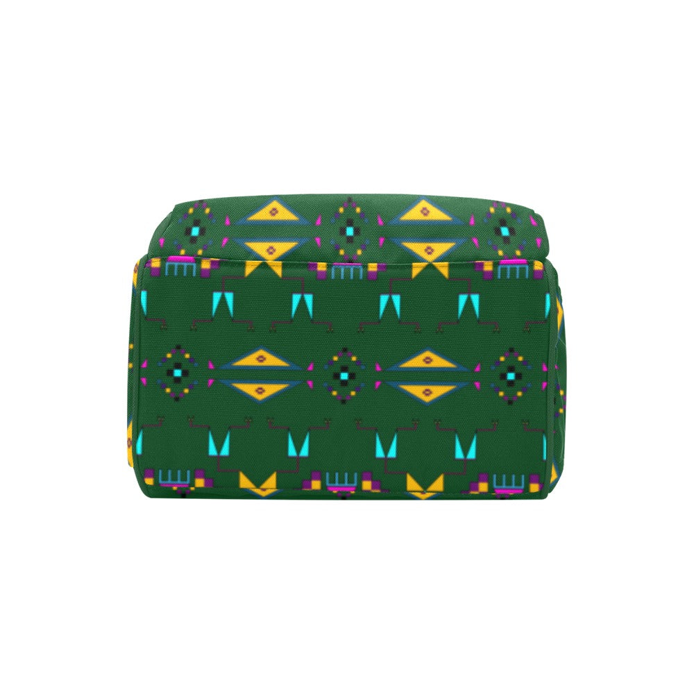 Rite of Passage Squash Leaf Multi-Function Diaper Backpack/Diaper Bag