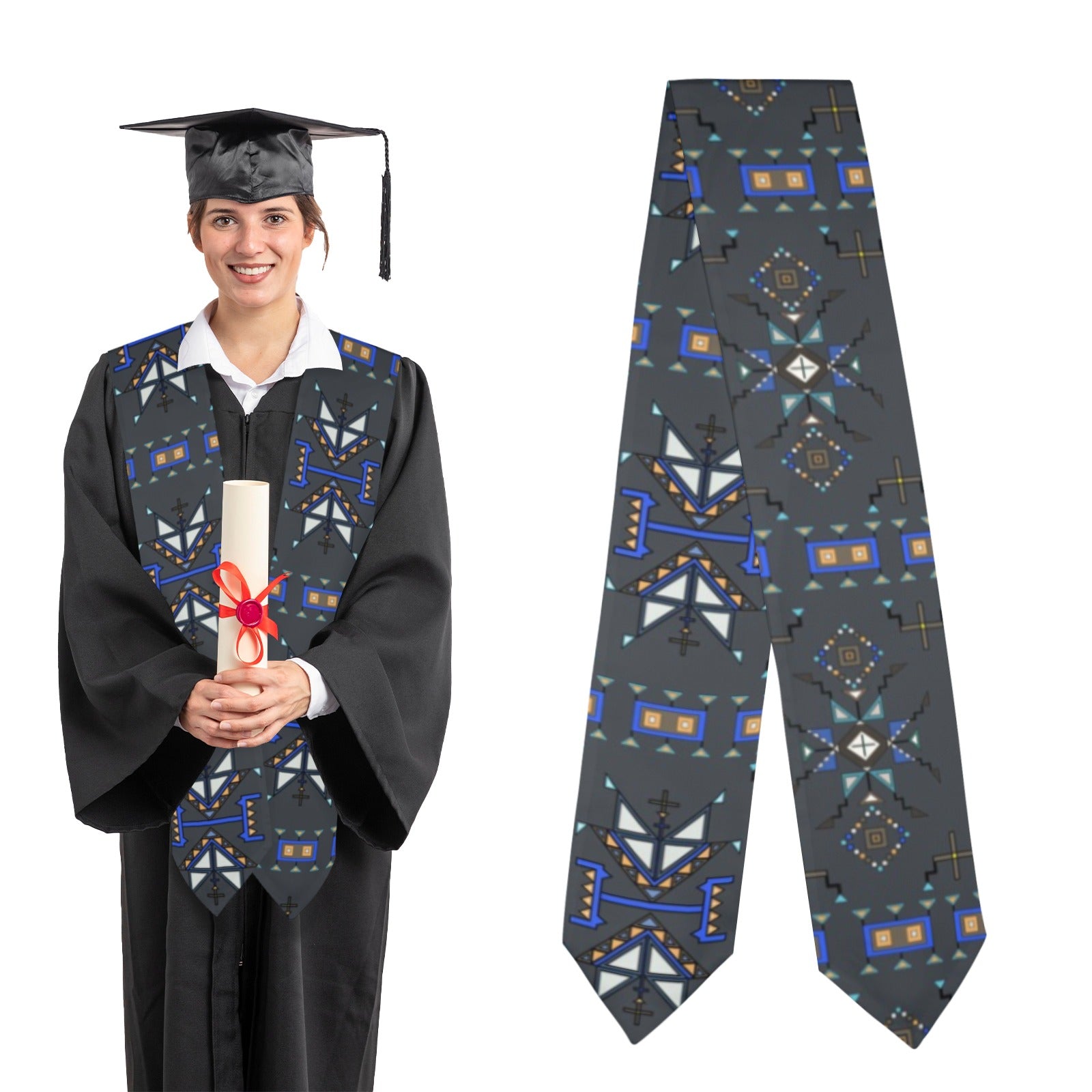 Eagle Strike Gray Graduation Stole