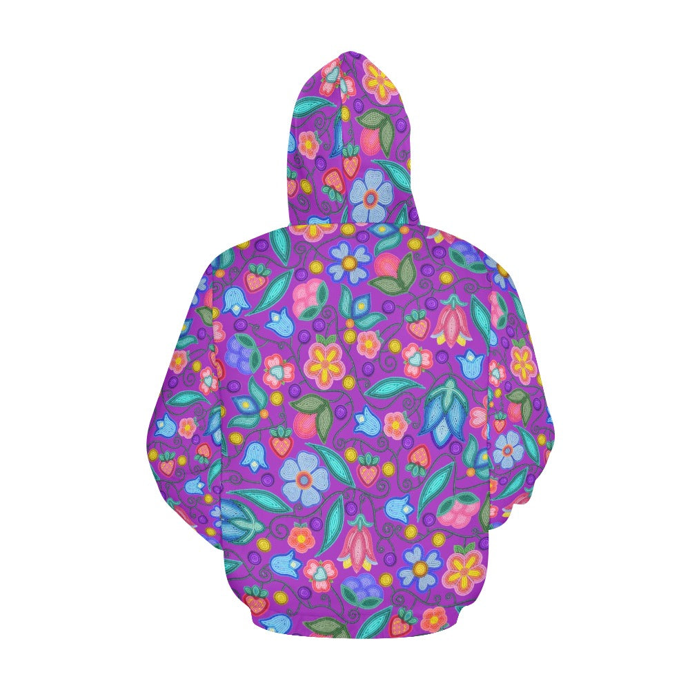 Sweet Offering Purple All Over Print Hoodie for Women (USA Size)
