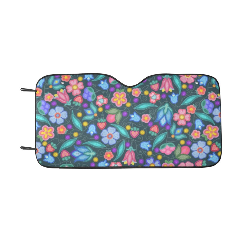 Sweet Offering Dark Teal Car Sun Shade 55"x30"