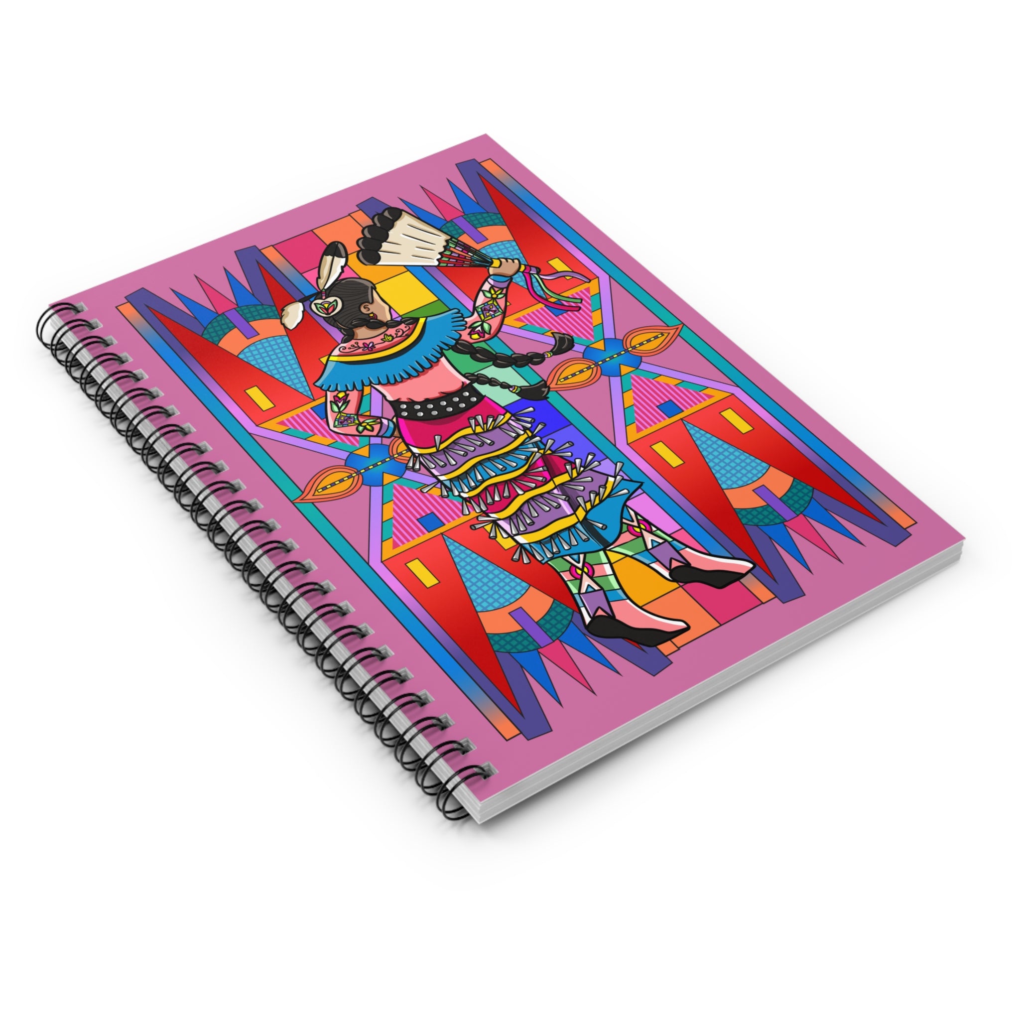 Jingle Dancer 1 Vibrant Floral Spiral Notebook