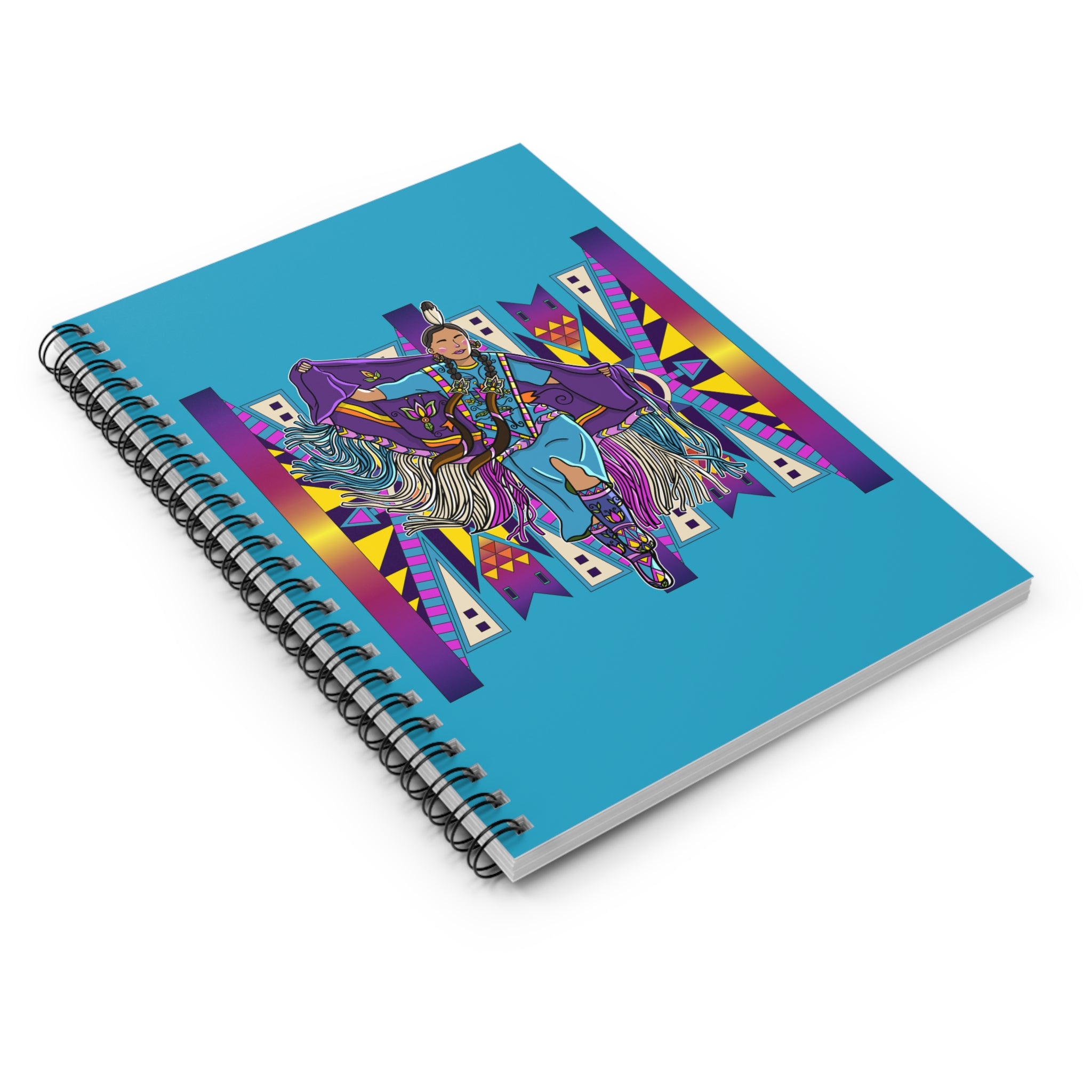 Fancy Dancer Trans BG 3 Spiral Notebook