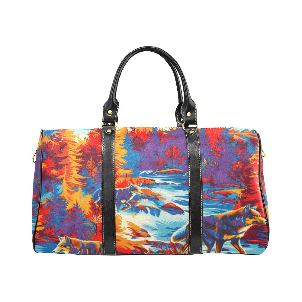 Hunting Wolves II Waterproof Travel Bag/Small