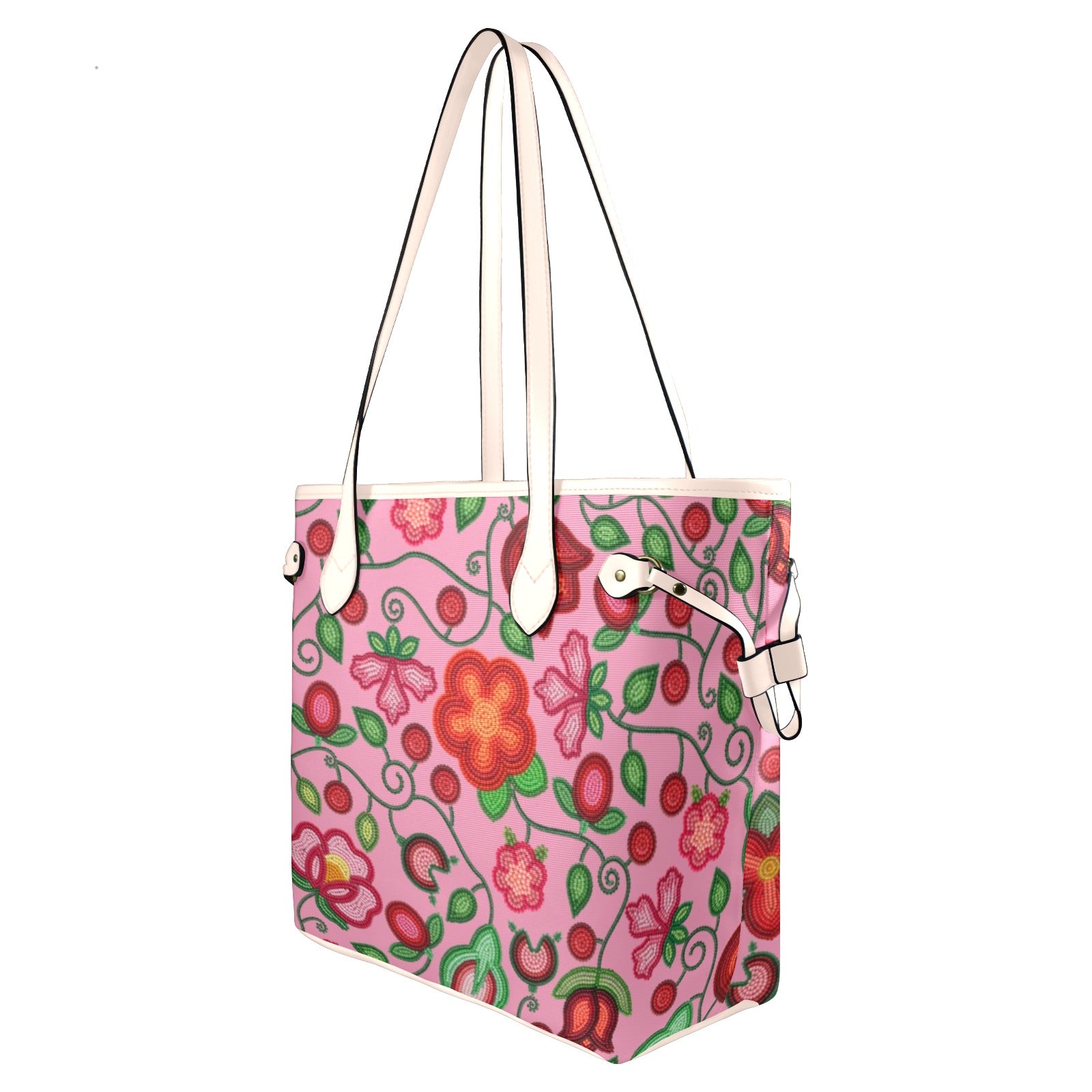 Rose Reverie Pink Clover Canvas Tote Bag
