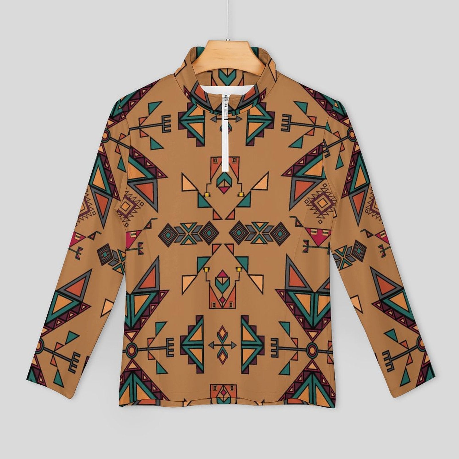 Arrow Dawn Brown Long Sleeve Yoga Shirt