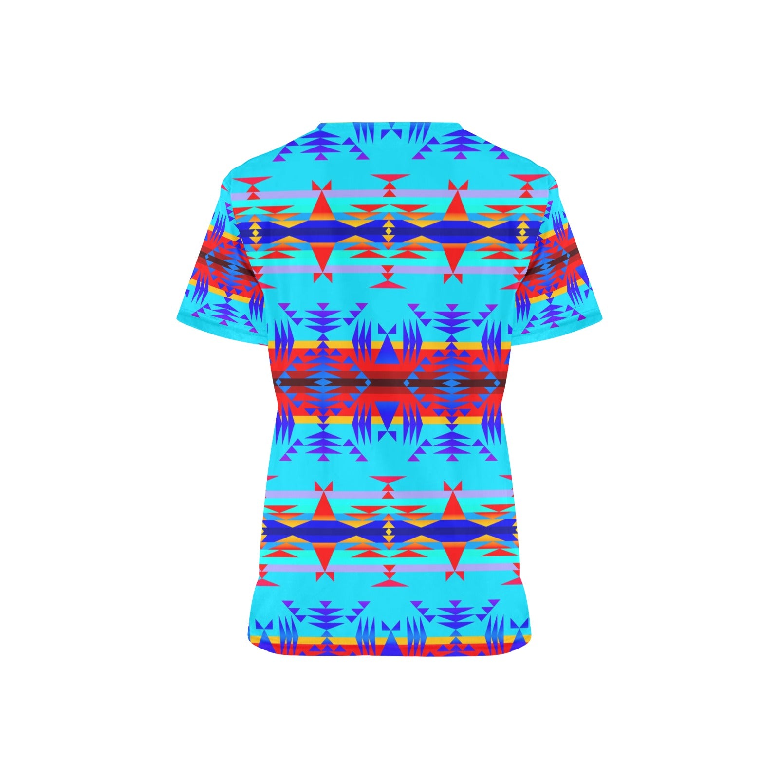Between the Mountains Blue Scrub Top