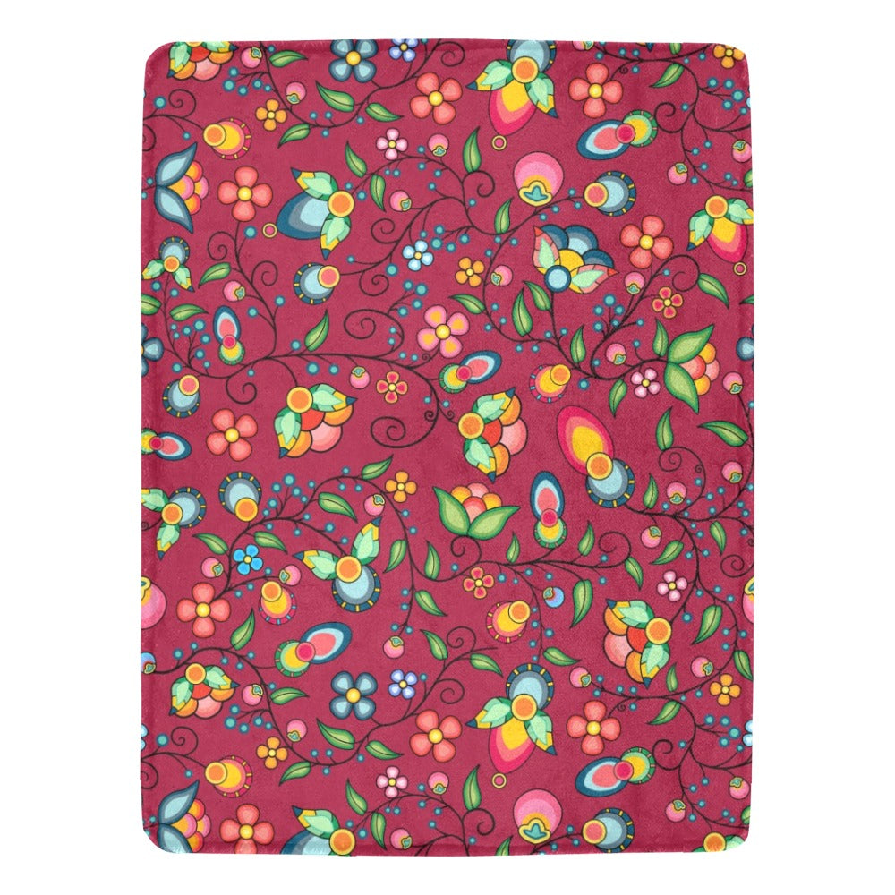 Floral Bounty Magenta Ultra-Soft Micro Fleece Blanket 60"x80"