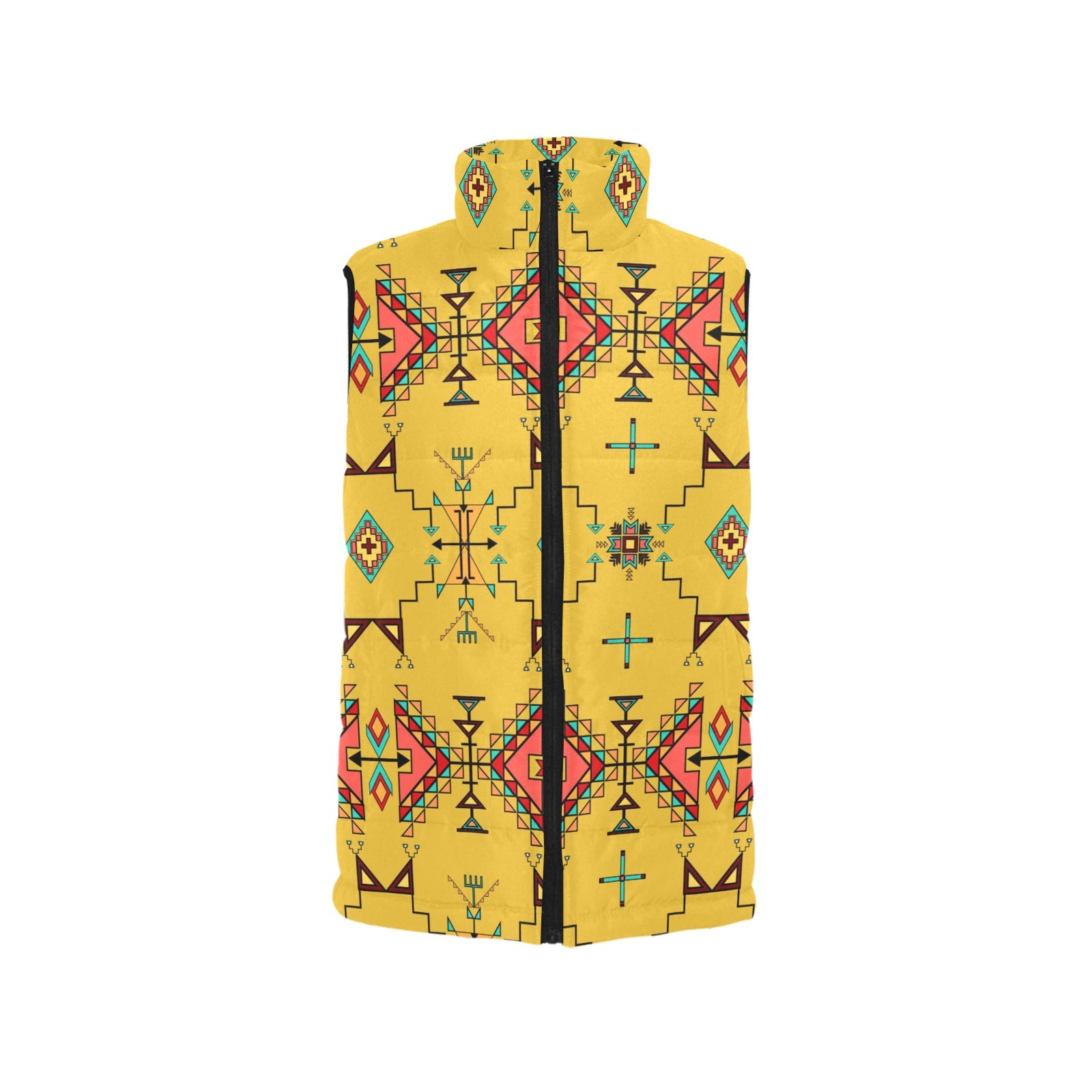Thunder Flight Yellow Women's Padded Vest Jacket