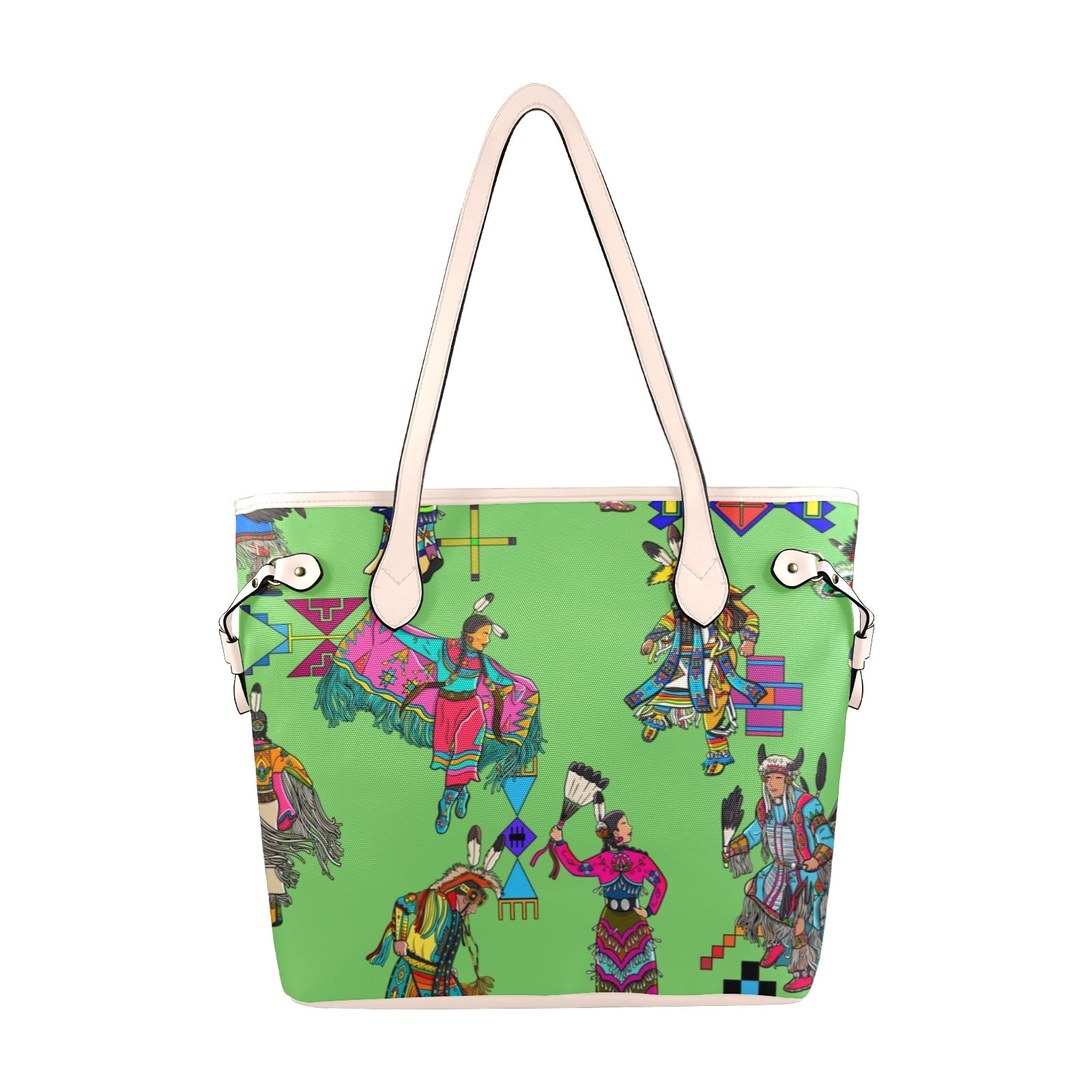 Grand Entry Dancers Grass Clover Canvas Tote Bag