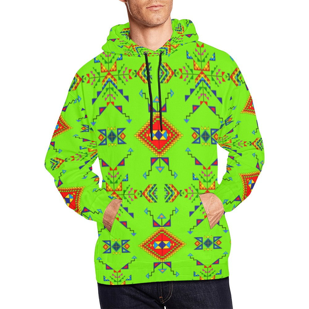 Buffalo Jump Neon Green Hoodie for Men (USA Size)