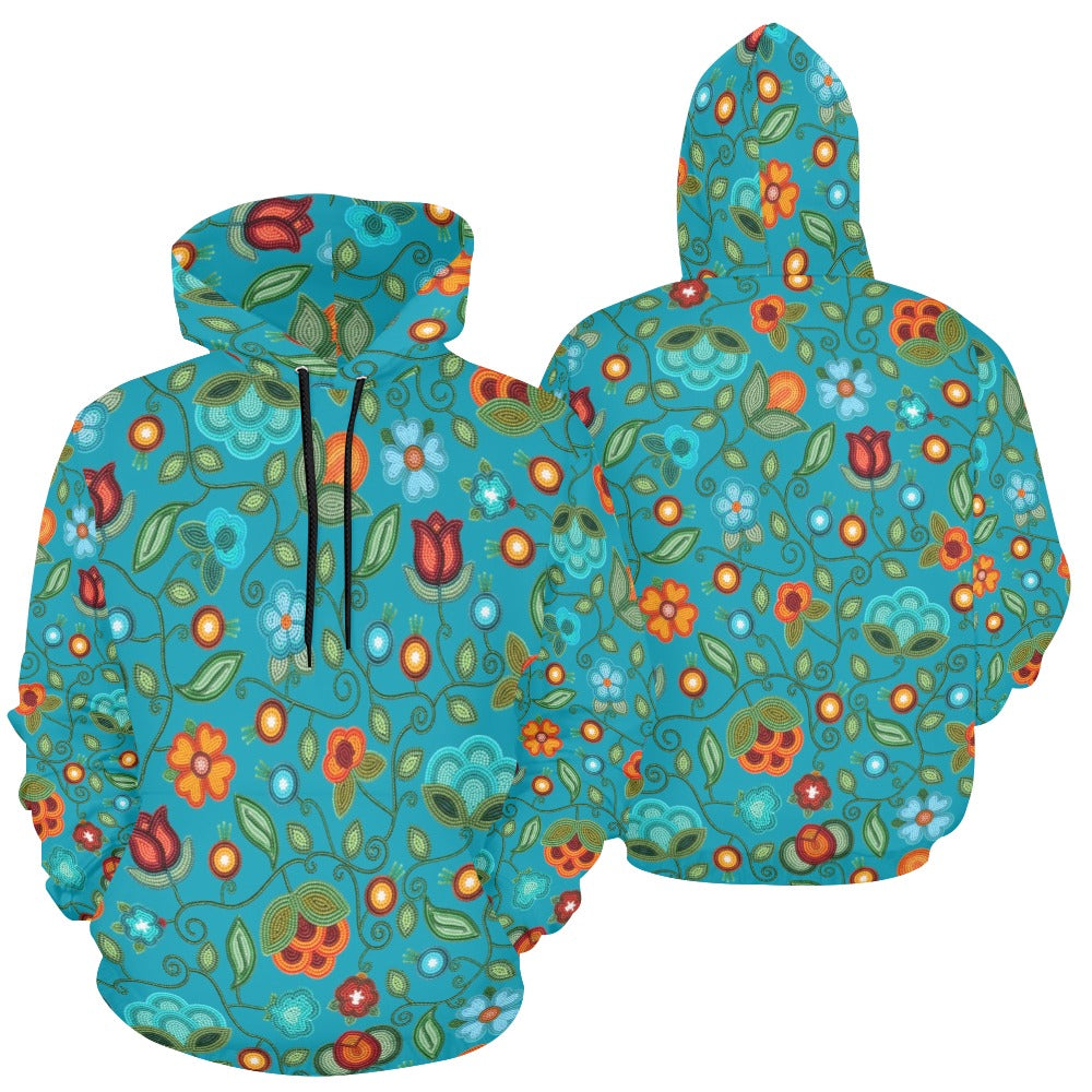 Prairie Fire Petals Ocean All Over Print Hoodie for Women (USA Size)