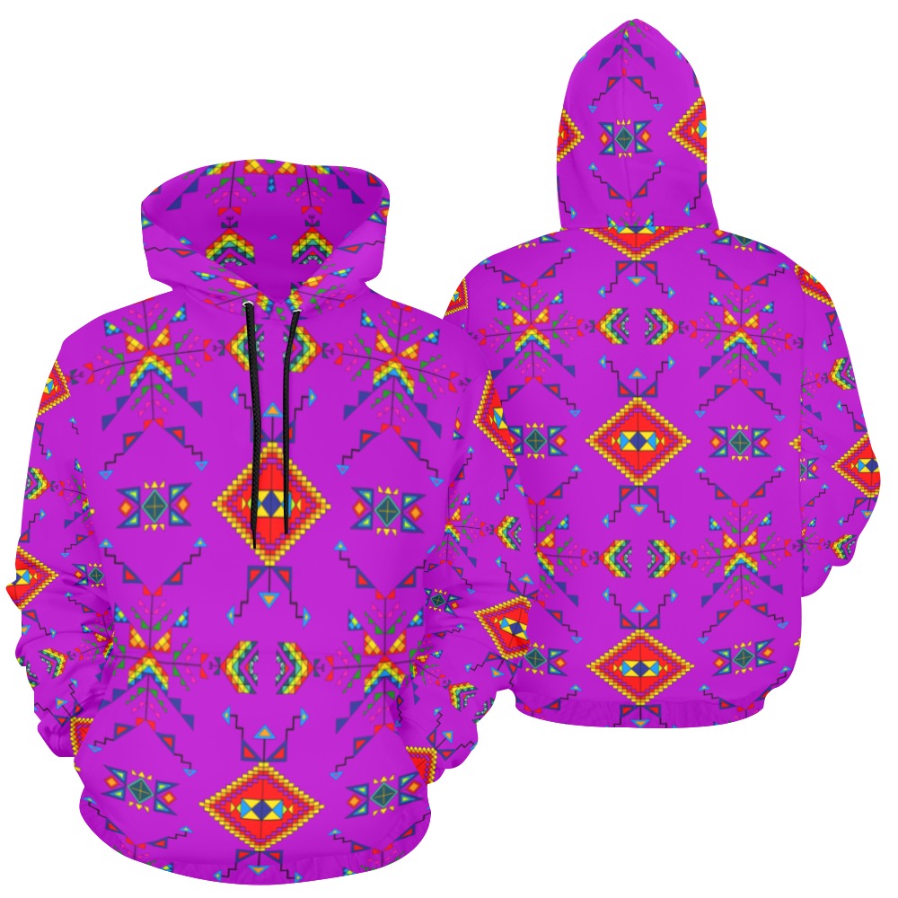 Buffalo Jump Purple Hoodie for Women (USA Size)