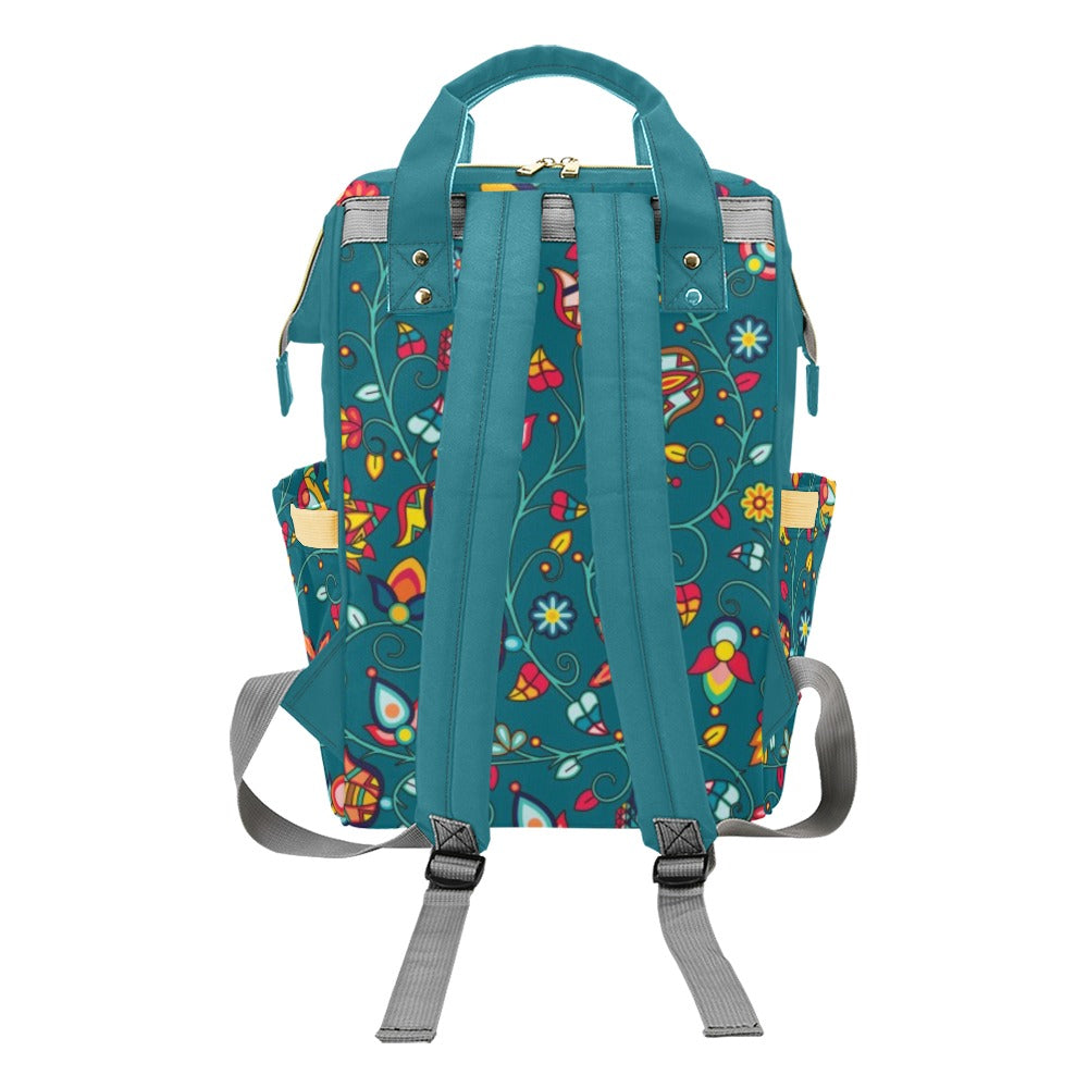 Thorny Path Teal Multi-Function Diaper Backpack/Diaper Bag