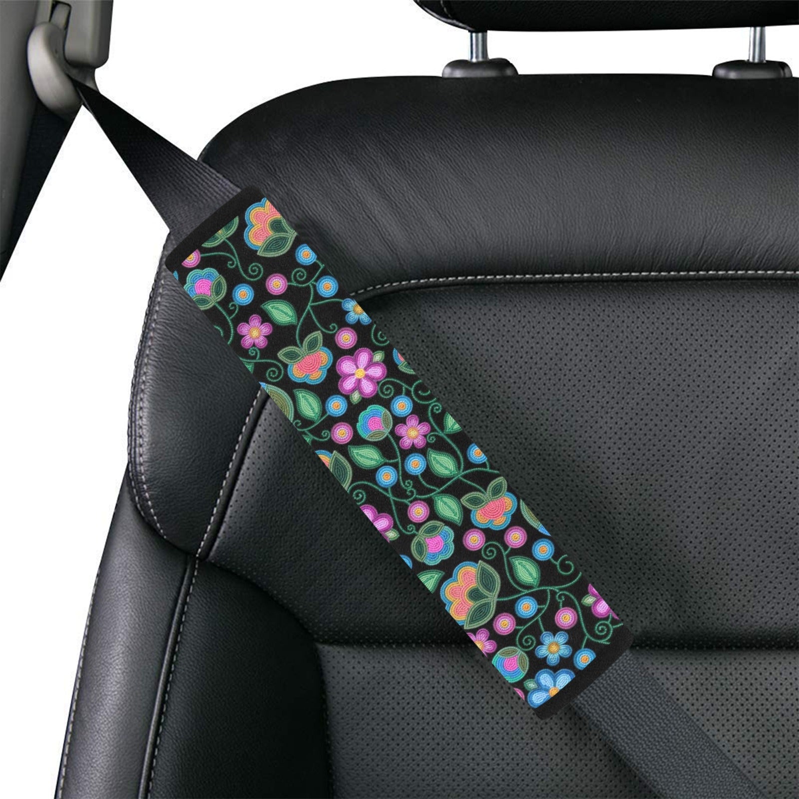 Turquoise Sunbeam Car Seat Belt Cover 7''x12.6'' (Pack of 2)