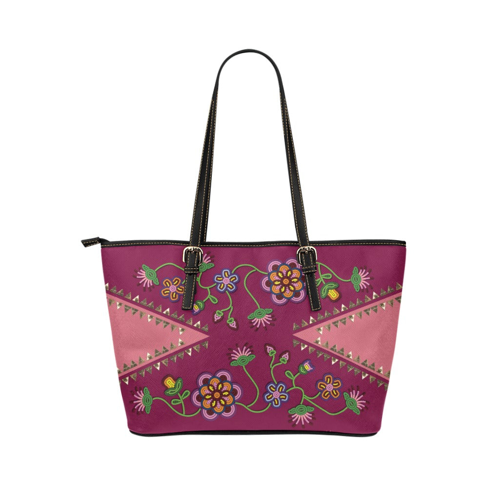 Metis Maroon Leather Tote