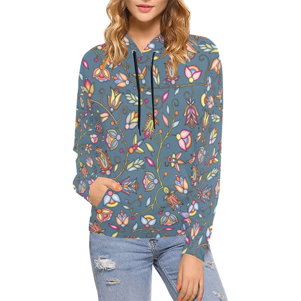 Buffalo Bloom Rainstorm Hoodie for Women (USA Size)
