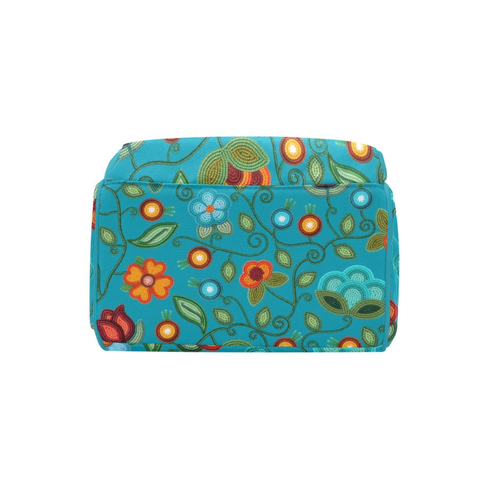Prairie Fire Petals Ocean Multi-Function Diaper Backpack/Diaper Bag