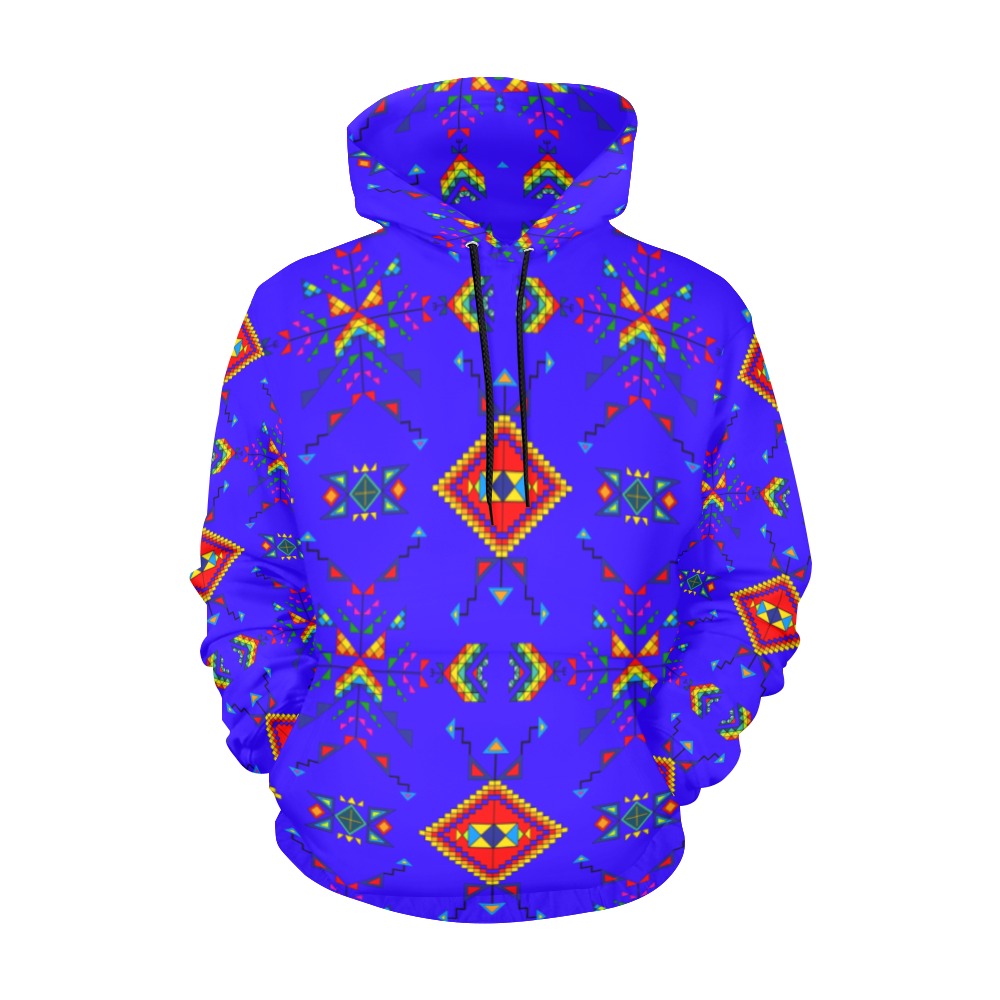 Buffalo Jump Blue Hoodie for Women (USA Size)
