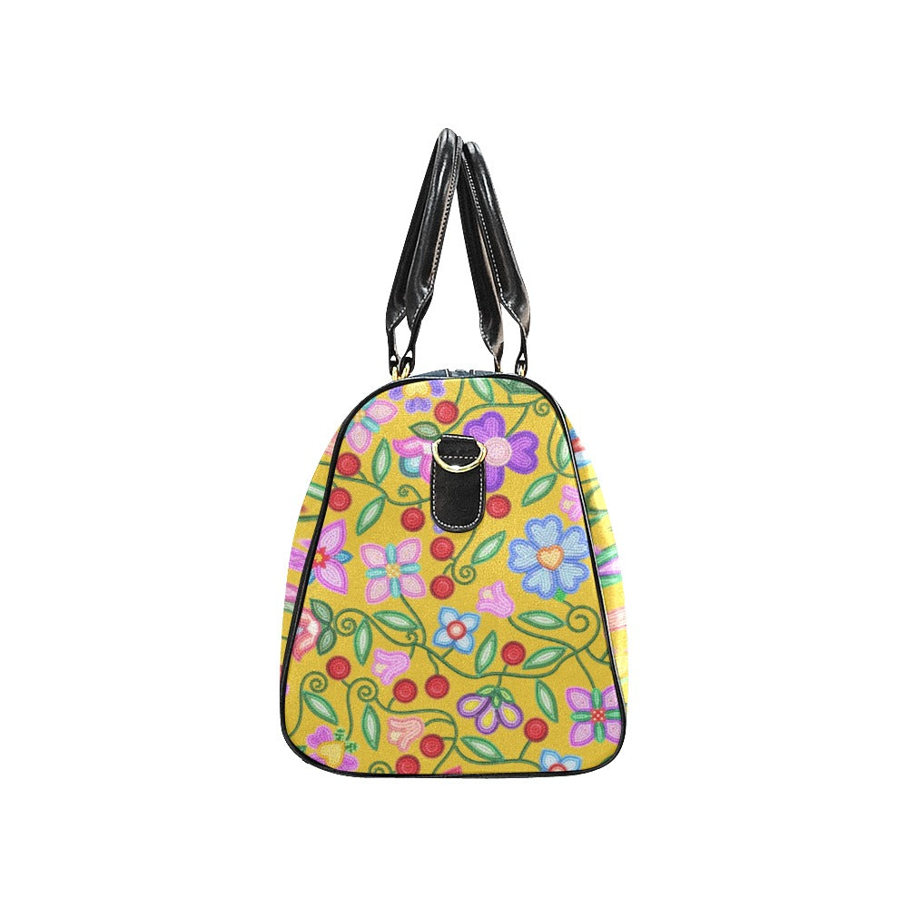 Petal Harmony Ochre Waterproof Travel Bag/Small