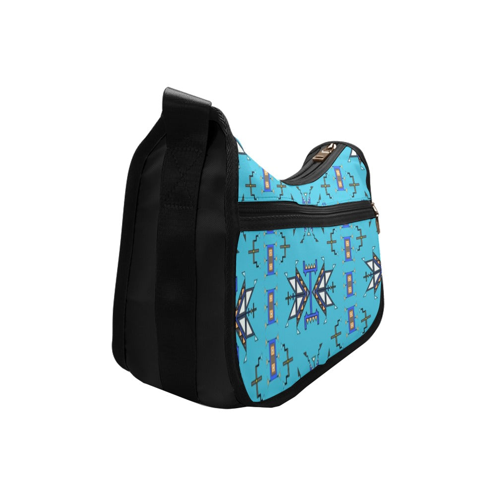 Eagle Strike Fabric Blue Crossbody Bag