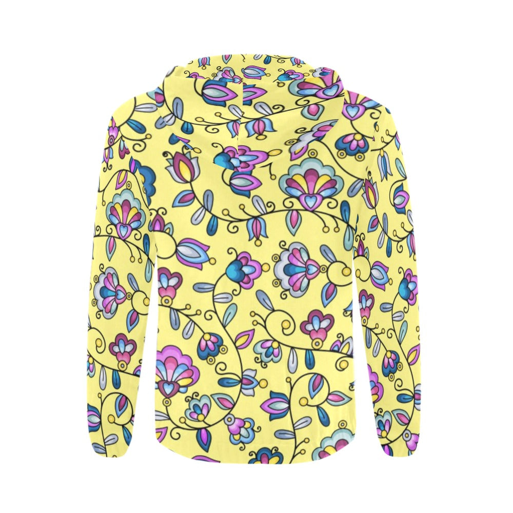 Autumn Bundle Blessing Yellow Men's Zipper Hoodie