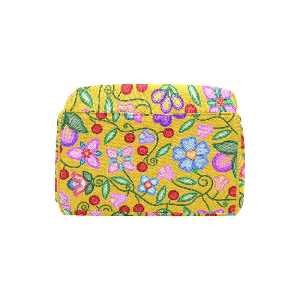 Petal Harmony Ochre Multi-Function Diaper Backpack/Diaper Bag