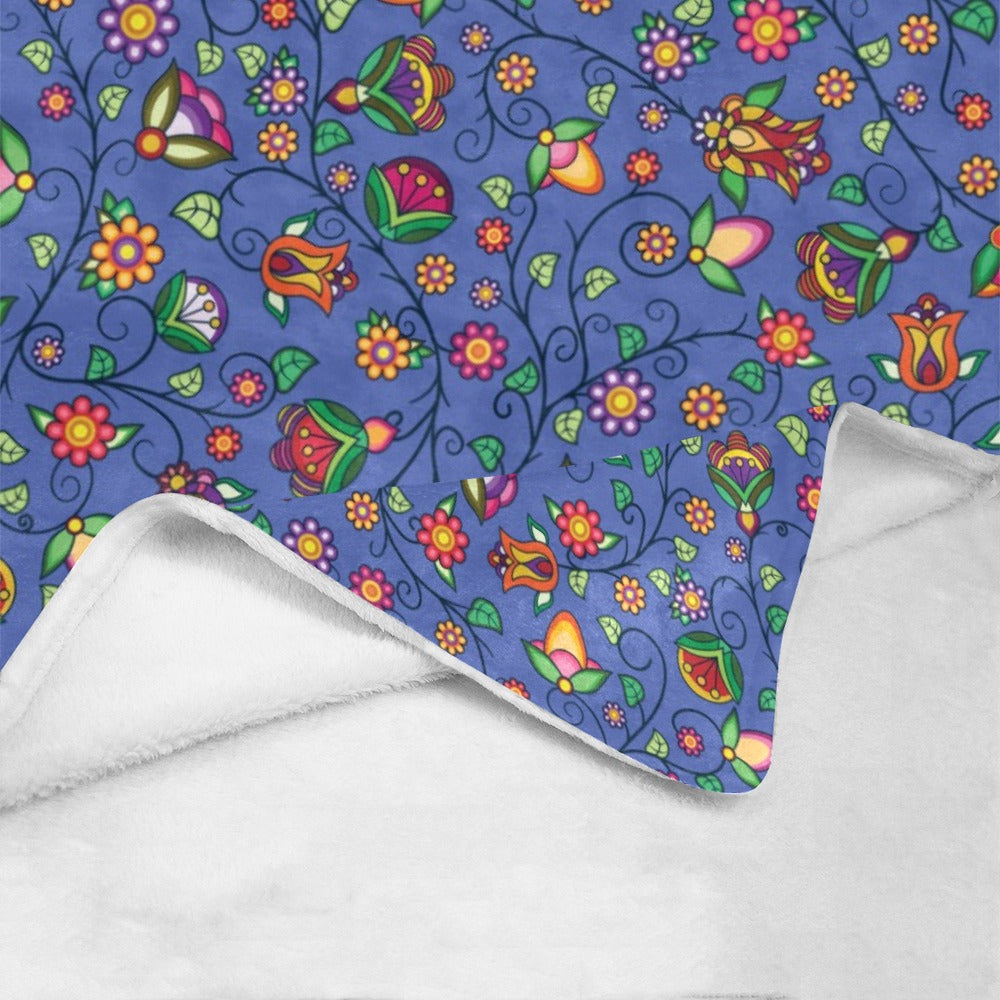 Heartbeat Petals Blue Ultra-Soft Micro Fleece Blanket 60"x80"