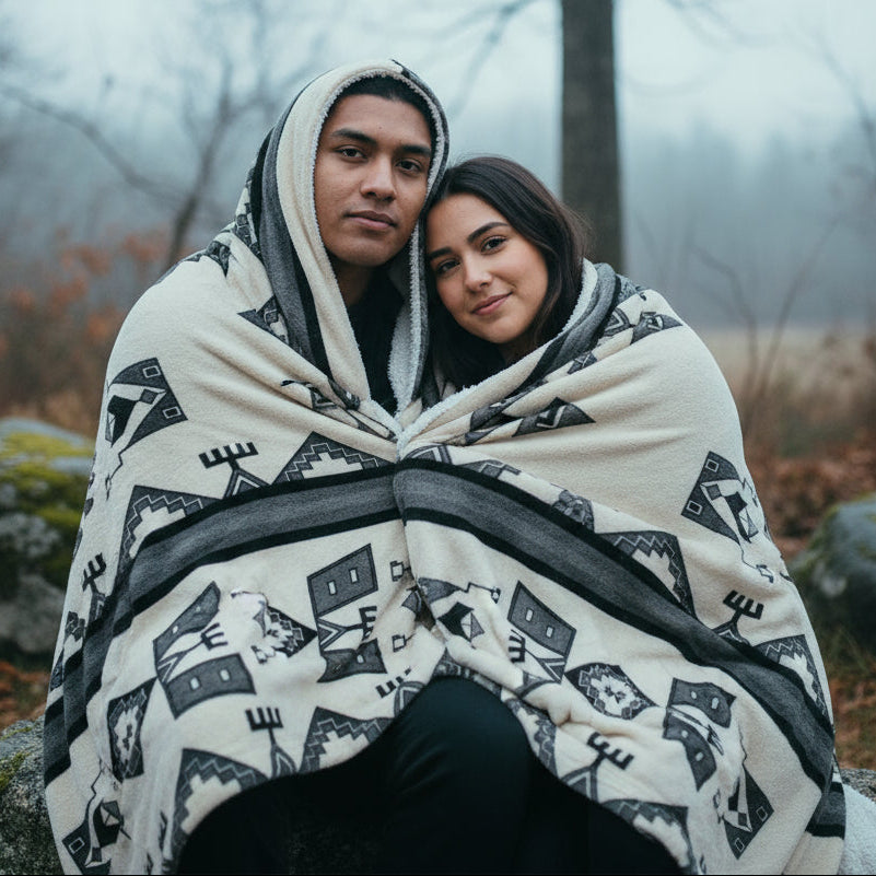 Thunder Drum Men's Hooded Blanket