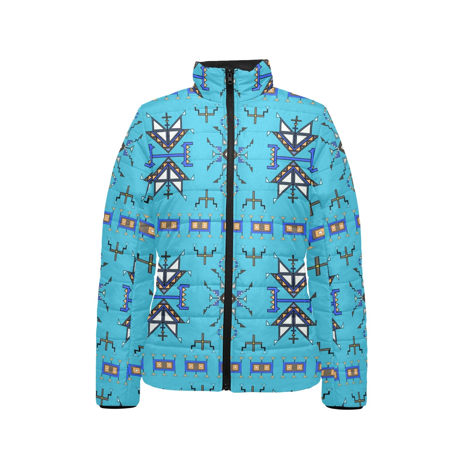 Eagle Strike Blue Women's Stand Collar Padded Jacket