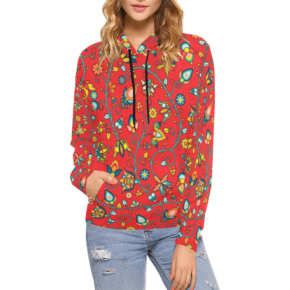 Thorny Path Red Hoodie for Women (USA Size)