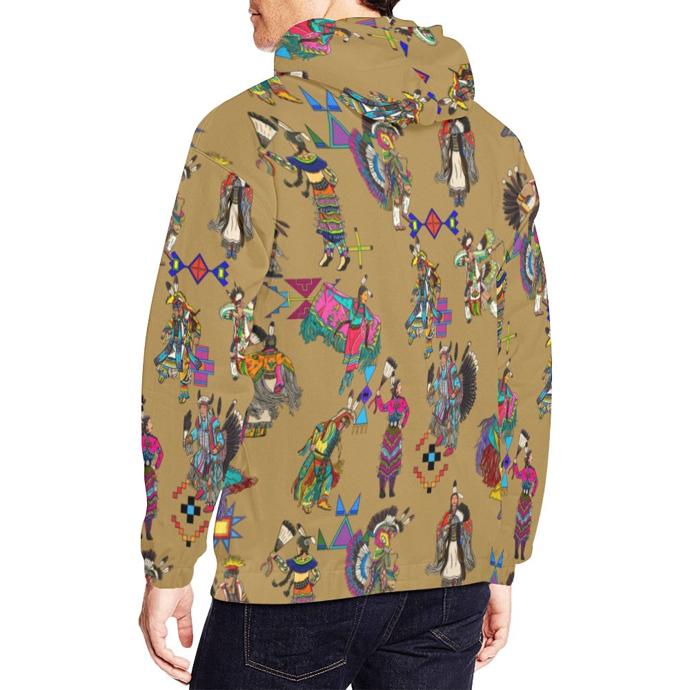 Grand Entry Dancers Earth Hoodie for Men (USA Size)