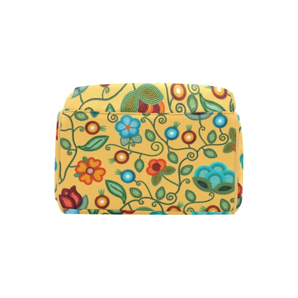 Prairie Fire Petals Honey Multi-Function Diaper Backpack/Diaper Bag