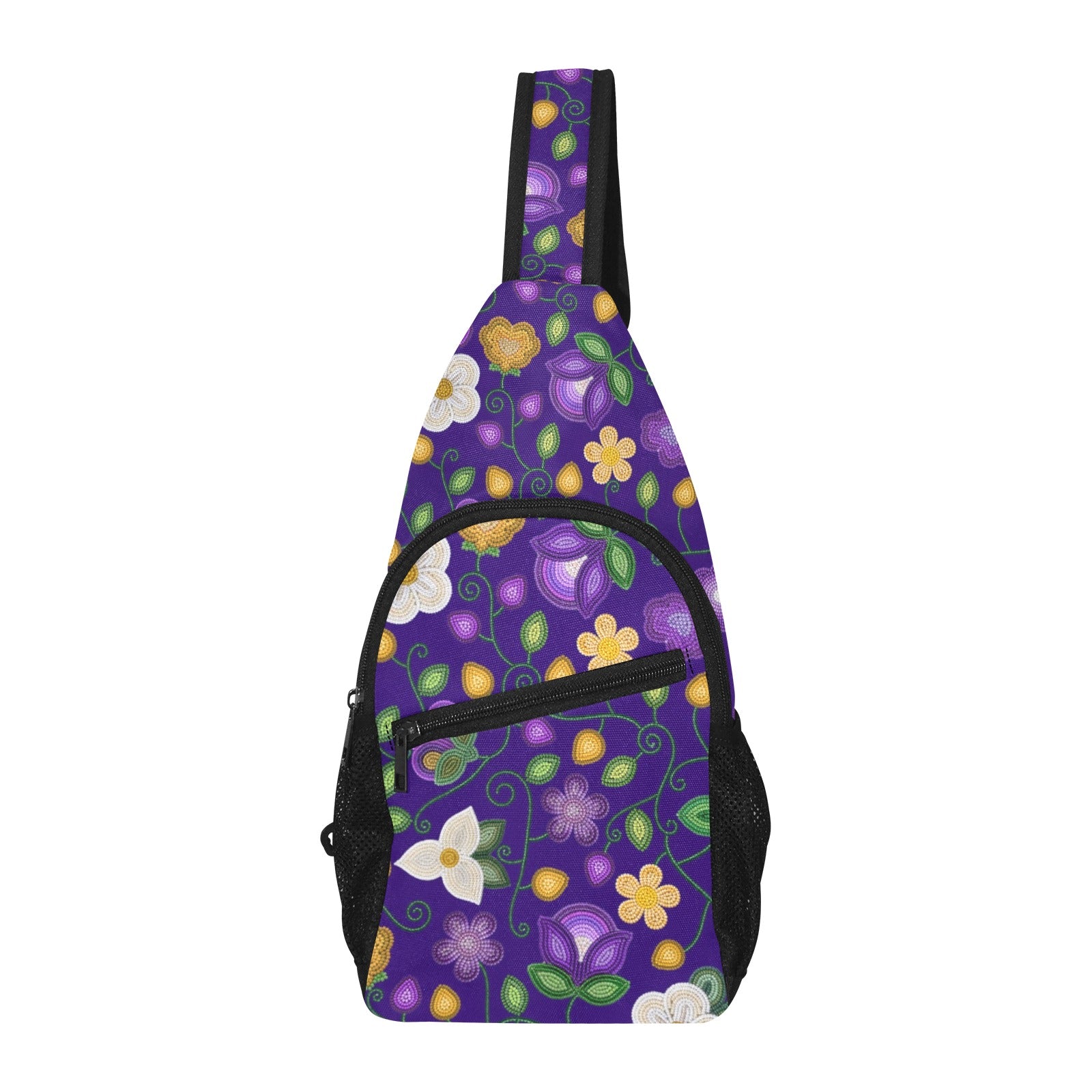 Midnight Moss Bloom Aubergine Chest Bag