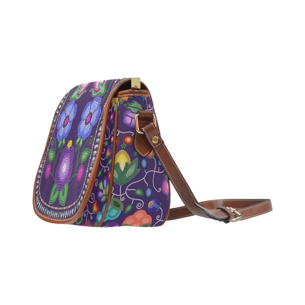 Beaded Offering Purple 1 Saddle Bag/Large