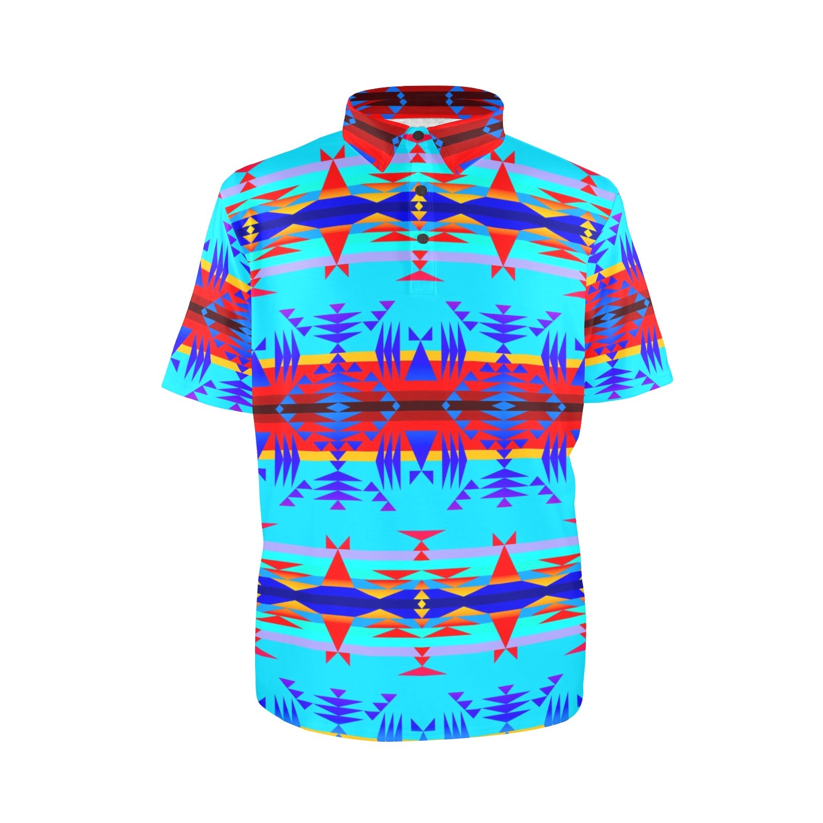 Between the Mountains Blue Polo Shirt