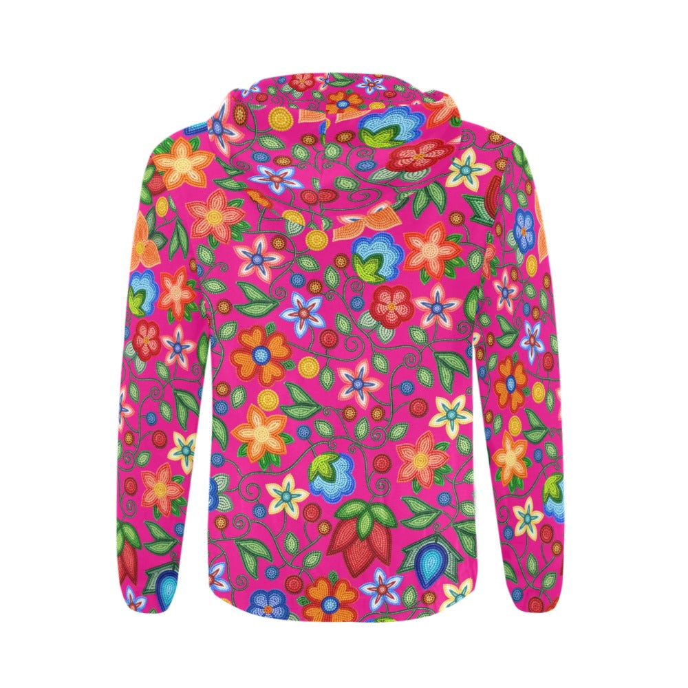 Morning Harmony Pink Men's Zipper Hoodie