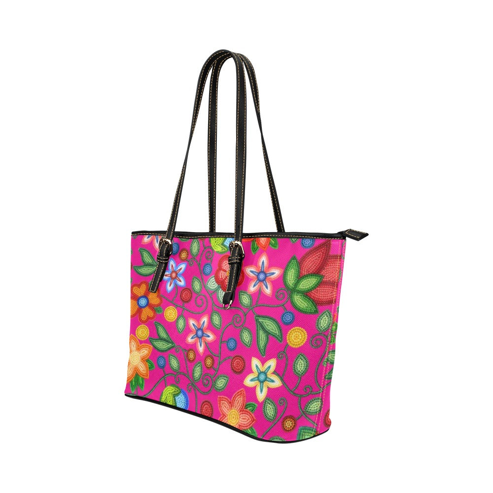 Morning Harmony Pink Leather Tote Bag/Large